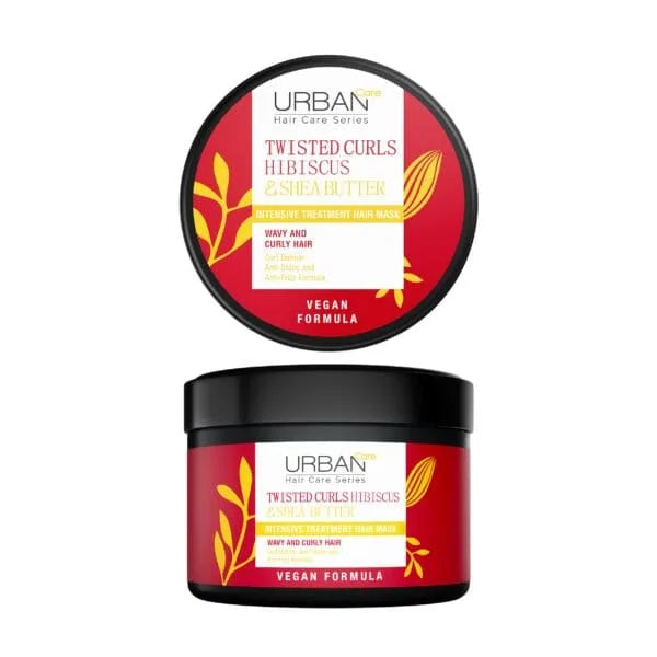 Urban Care Twisted Curls Hibiscus & Shea Butter Intensive Hair Care Mask 230ml for Curly Hair Repair and Hydration