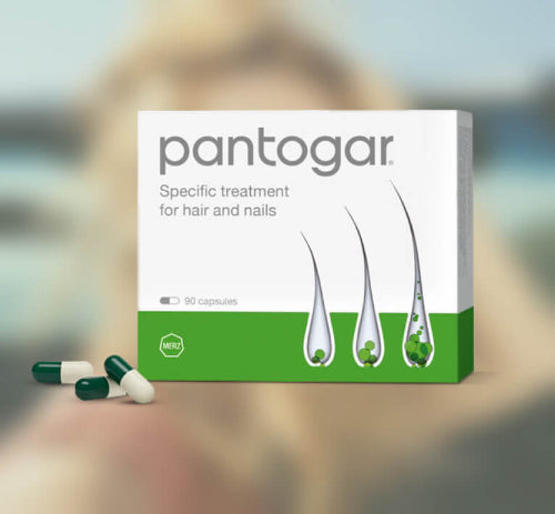 Pantogar Hair Vitamins 90 Capsules – clinically formulated supplement to support hair growth, reduce hair loss, and strengthen nails, available at HealthBoutiqueJo.com with fast delivery jordan gcc
