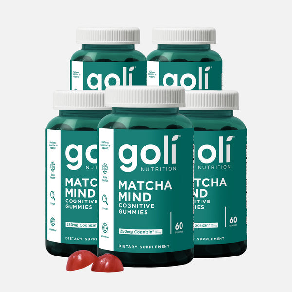 Goli Matcha Mind Gummies 60 – vegan matcha green tea gummies with L-theanine for focus and energy, available at HealthBoutiqueJo.com with fast delivery Jordan