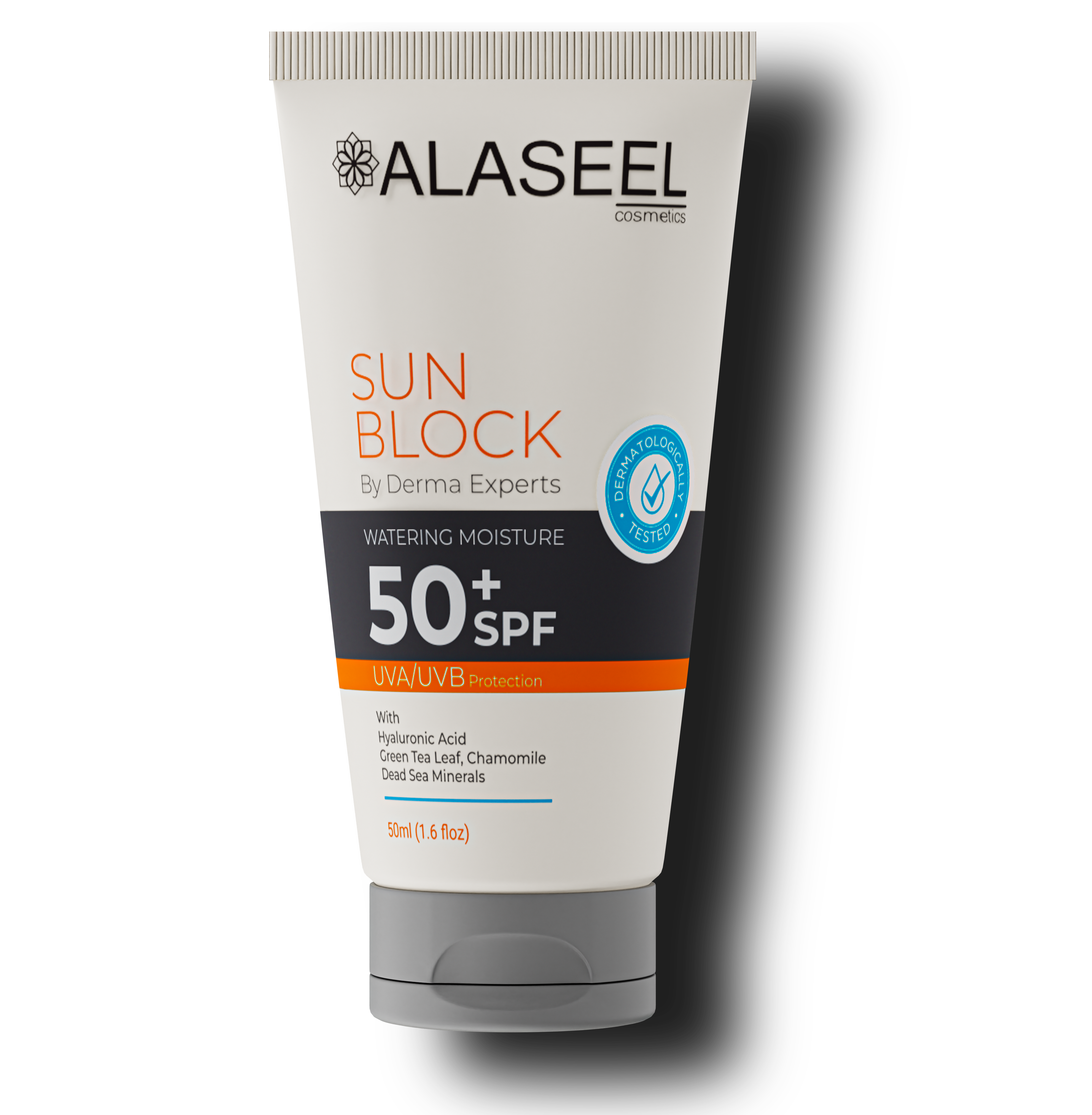 Alaseel Brand Sunblock - High Protection SPF 50+ UVA/UVB Broad Spectrum Sunscreen for Face and Body