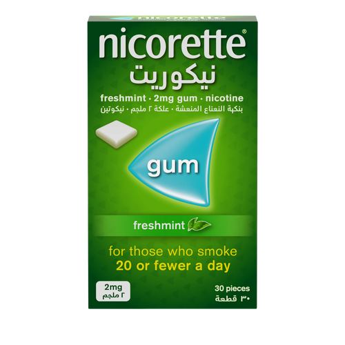 Nicorette Gum Fresh Mint 2 mg & 4 mg nicotine quit smoking gum - Jordan- health Boutique