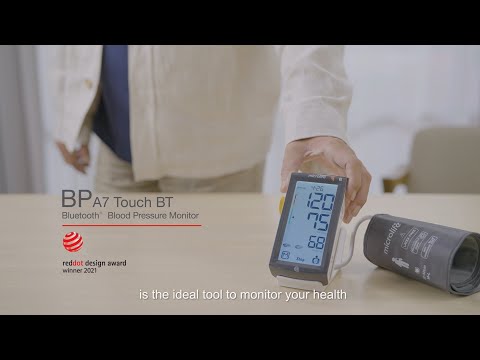 Microlife BP A7 Touch Jordan  BT upper-arm blood pressure monitor with AFIBsens and Bluetooth connectivity.