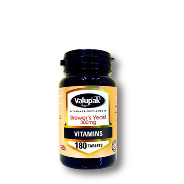Valupak Brewers Yeast 300mg Tablets - 180 Count Dietary Supplement