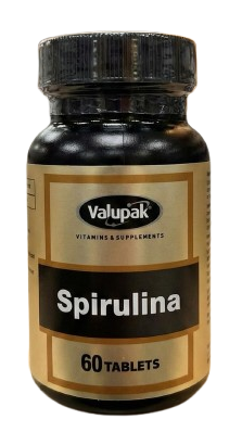 Valupak Spirulina 60 Tablets - Natural Superfood Dietary Supplement