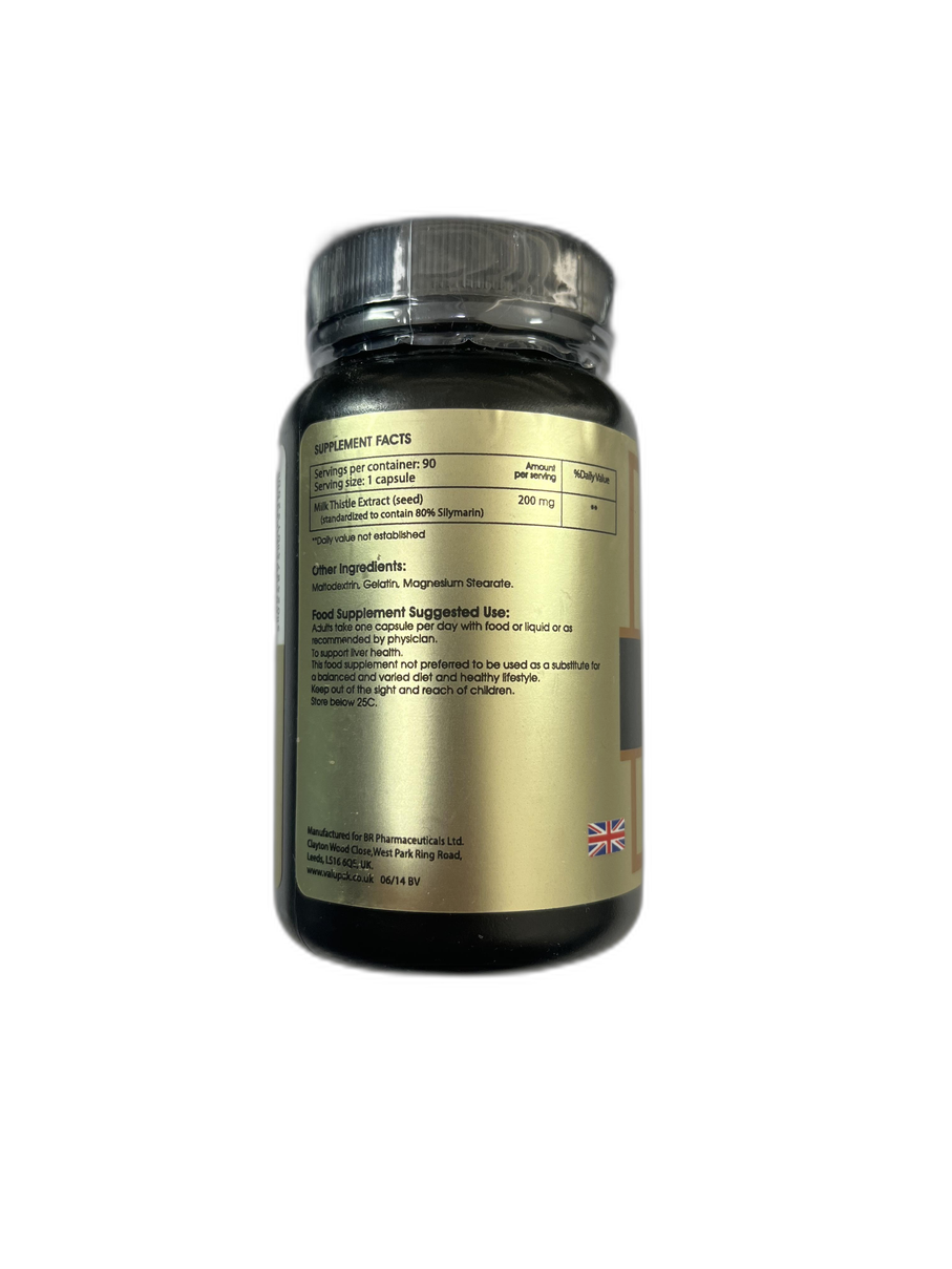 Valupak Milk Thistle 200mg Liver Support Supplement - 90 Capsules