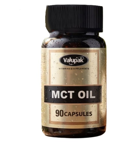 Valupak MCT Oil 1000mg Medium Chain Triglyceride Dietary Supplement 90 Capsules
