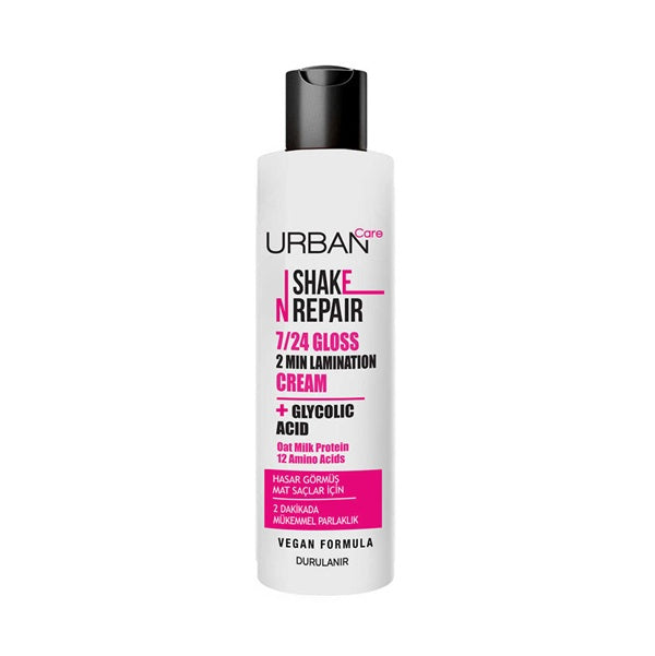 Urban Care Shake N Repair 7/24 Gloss Cream Leave-In Hair Conditioner 200ml for Radiant Shine and Damage Repair