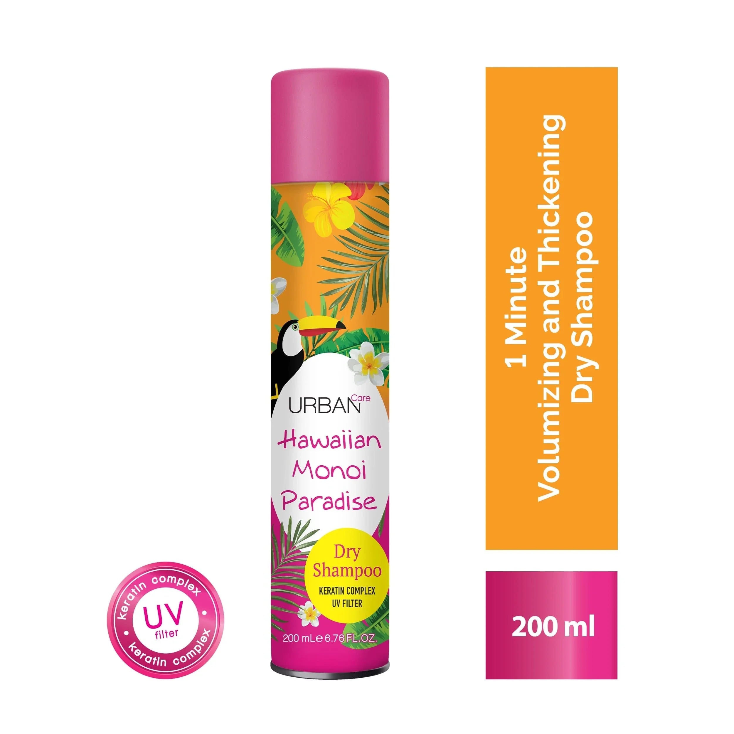 Urban Care Monoi & Ylang Ylang Dry Shampoo - Volumizing Hair Refresh Spray 200ml