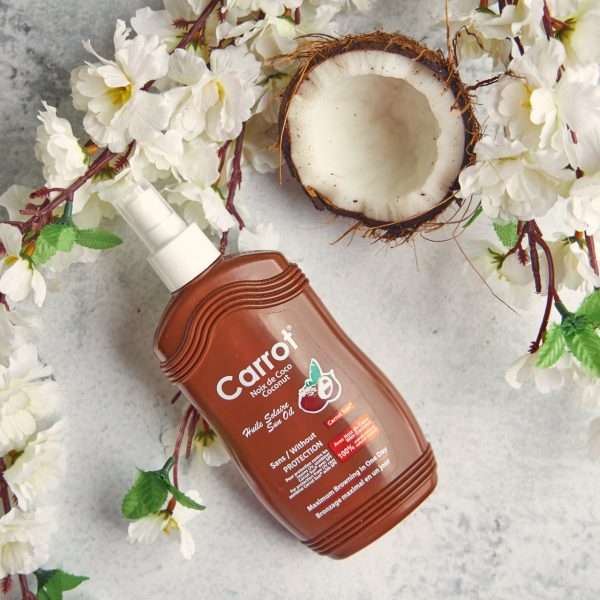 Carrot Sun Tanning Coconut Oil Spray moisturizing tanning oil with coconut oil Health Boutique