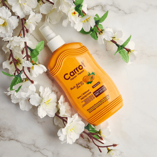 Carrot Sun Tanning Papaya Oil Spray moisturizing tanning oil with papaya seed oil Health Boutique