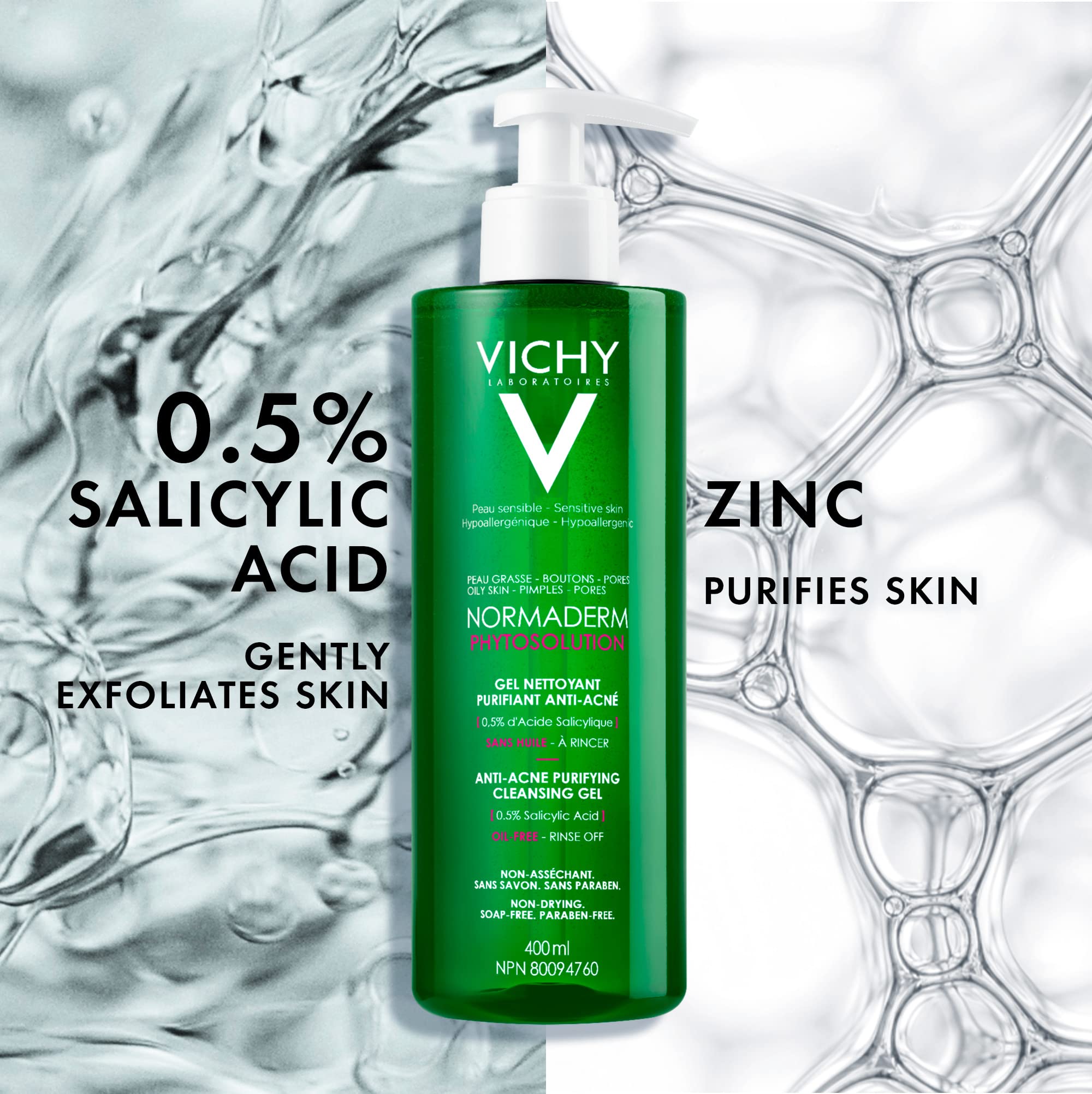 Vichy Normaderm Phytosolution Salicylic Acid Face Cleanser Gel Oily Acne Prone Skin 400ml Health Boutique