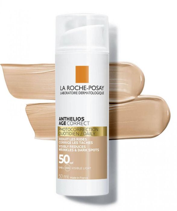 La Roche-Posay Anthelios Age Correct SPF50 Tinted Anti Ageing Invisible Sunscreen with Niacinamide 50ml